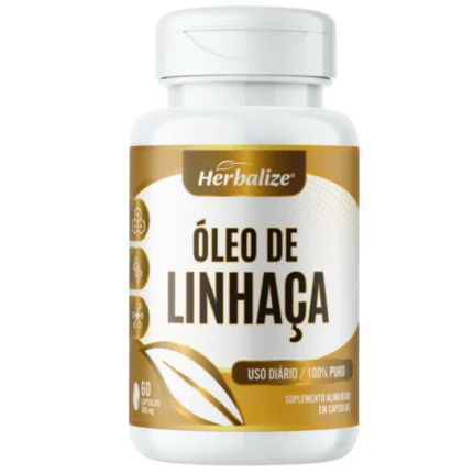Oleo de Linhaça 60 cápsulas 500mg Herbalize